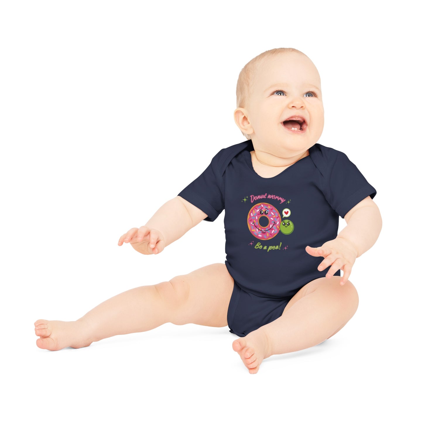 Donut Worry Be A Pea - 100% Organic Bodysuit