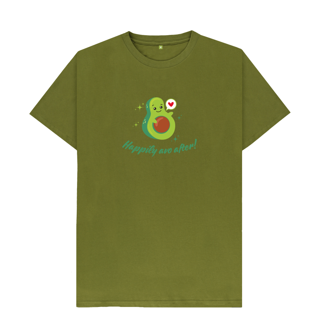 Moss Green Happily Avo After - Unisex 100% Organic T-Shirt