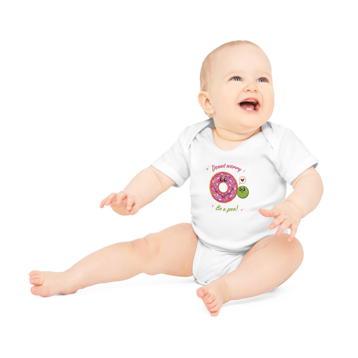Donut Worry Be A Pea - 100% Organic Bodysuit