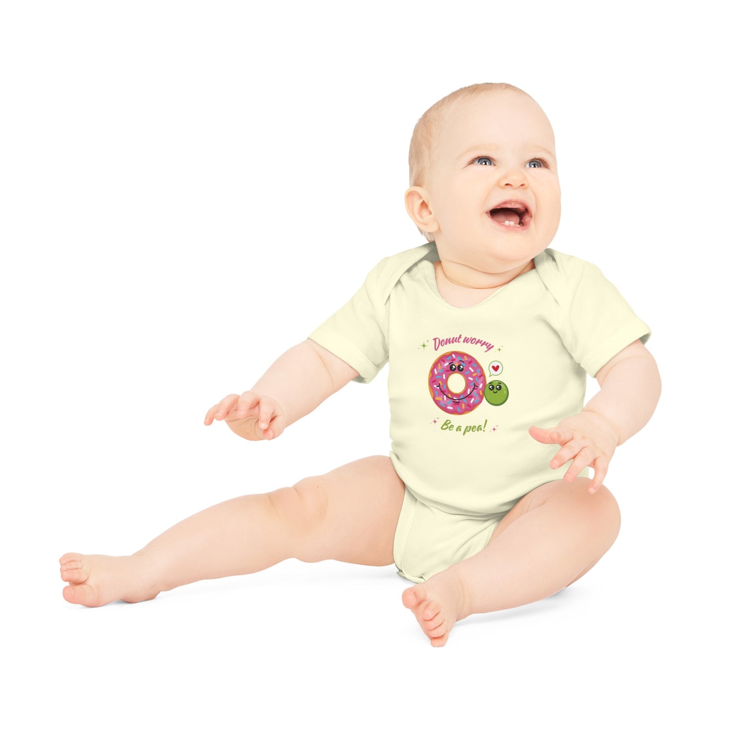 Donut Worry Be A Pea - 100% Organic Bodysuit
