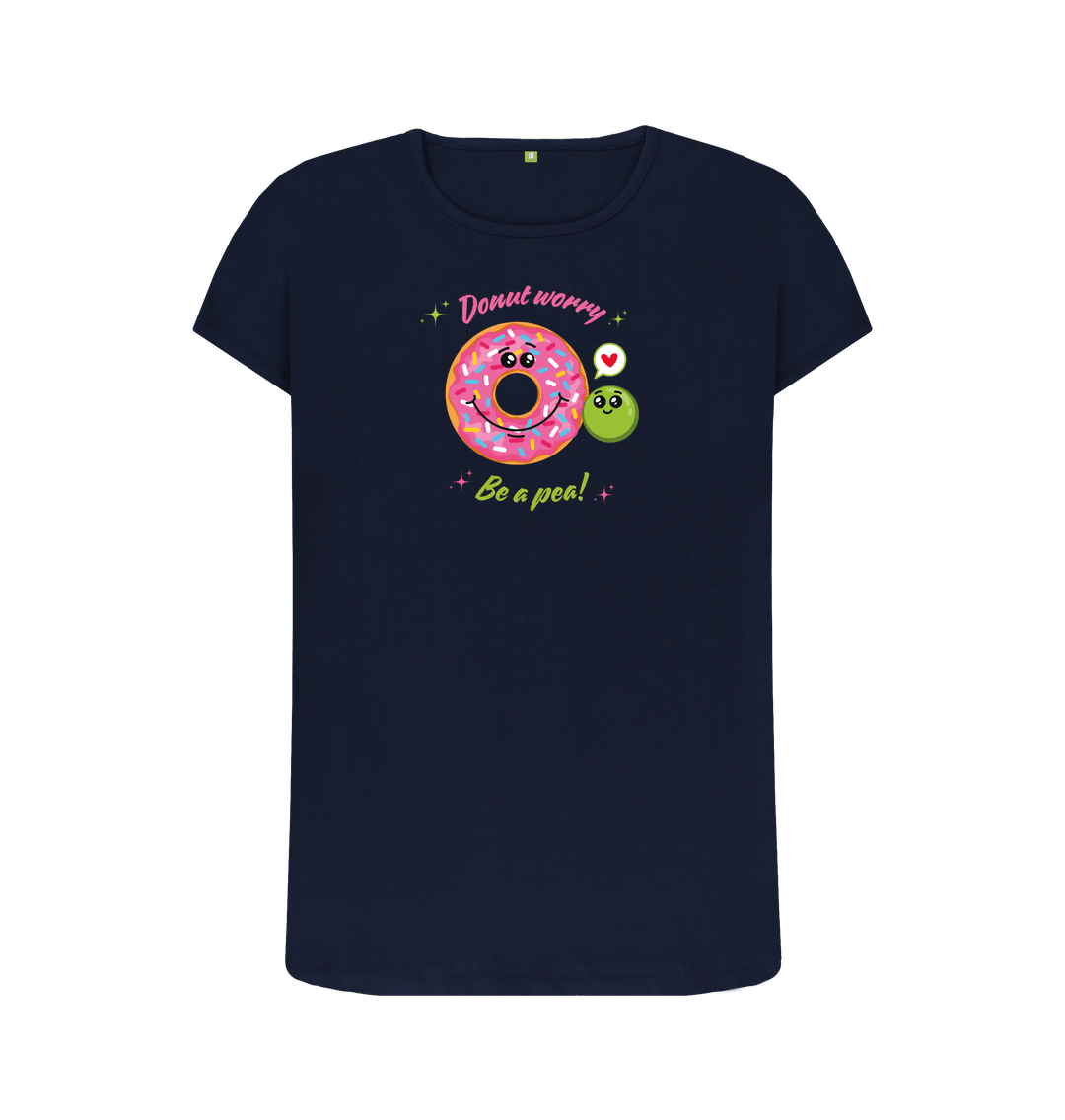 Navy Blue Printed T-shirt Front