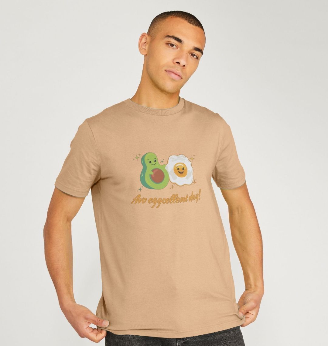 Avo Eggcellent Day - Unisex 100% Organic T-Shirt