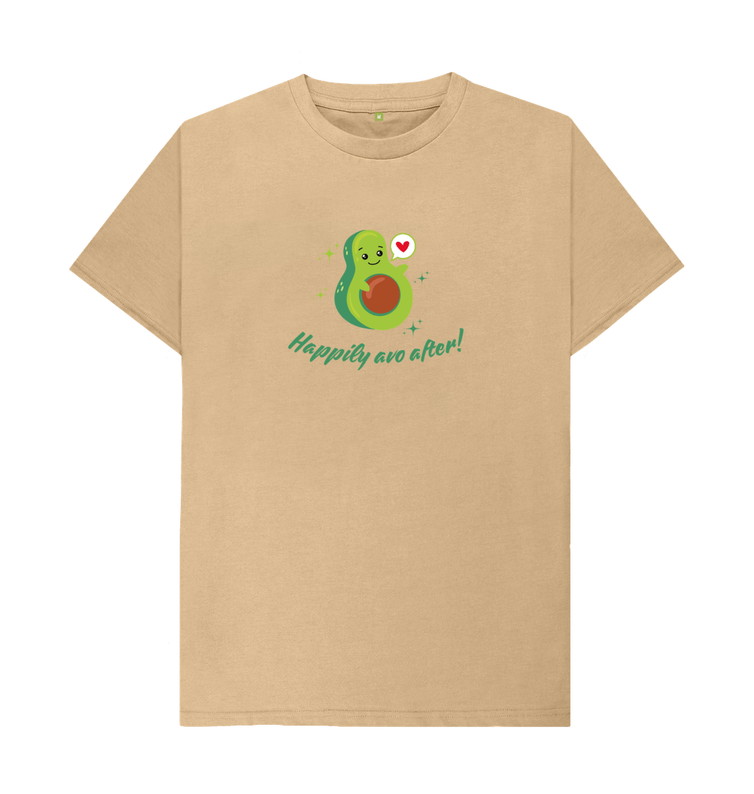 Sand Happily Avo After - Unisex 100% Organic T-Shirt