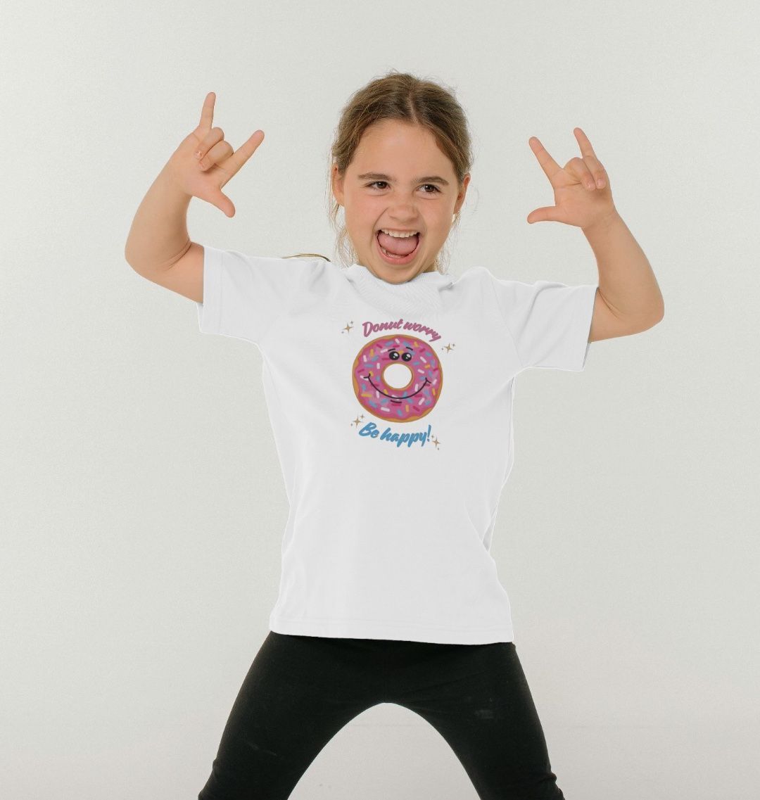Donut Worry Be Happy - 100% Organic Kids T-shirt