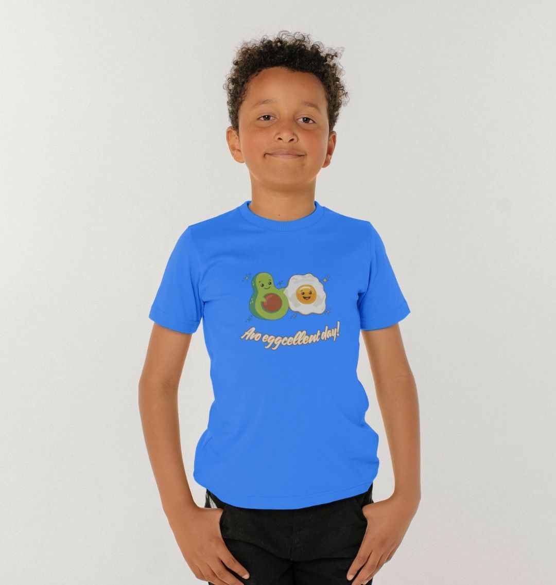 Avo Eggcellent Day - 100% Organic Kids T-shirt
