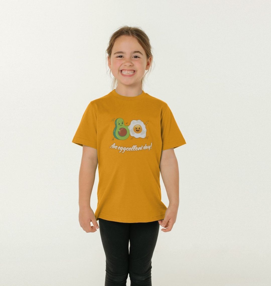 Avo Eggcellent Day - 100% Organic Kids T-shirt