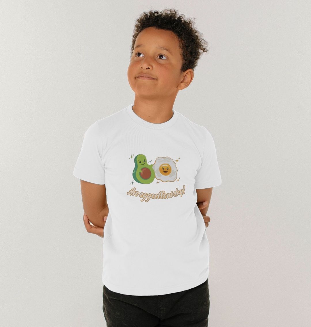 Avo Eggcellent Day - 100% Organic Kids T-shirt