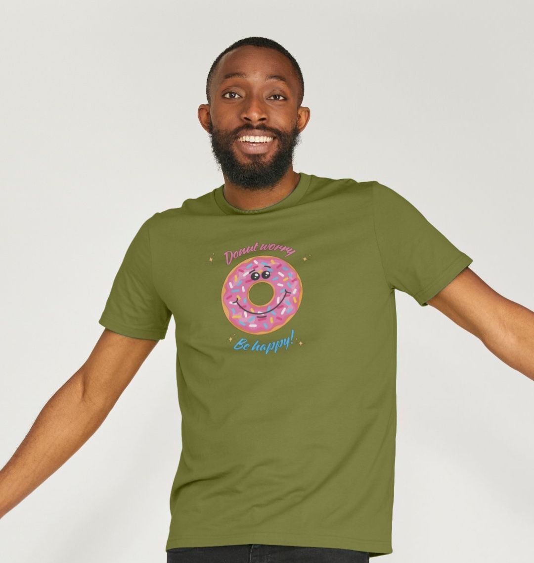 Donut Worry, Be Happy - 100% Organic Unisex T-shirt