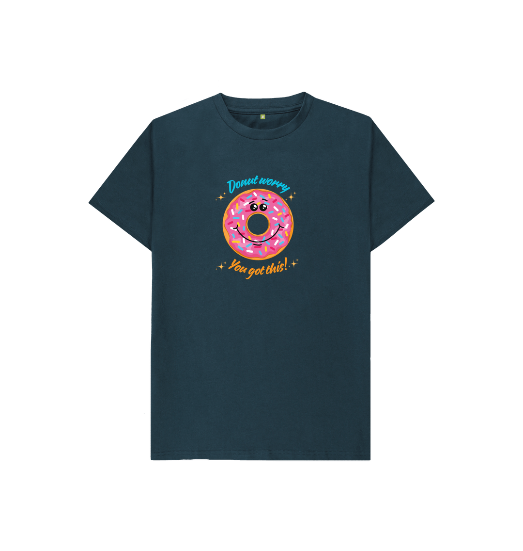 Denim Blue Donut Worry, You Got This - 100% Organic Kids T-Shirt