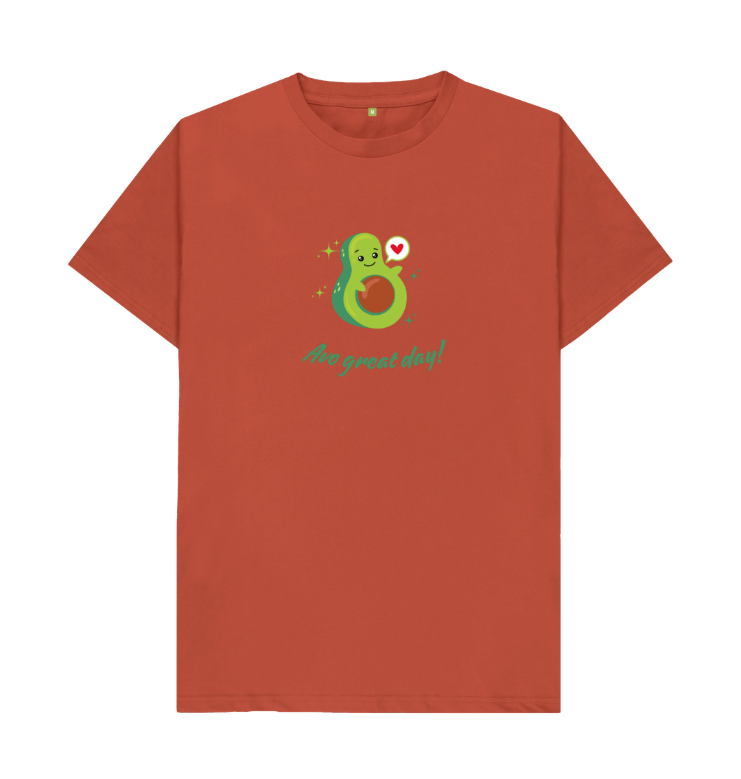 Rust Avo Great Day - Unisex 100% Organic T-shirt