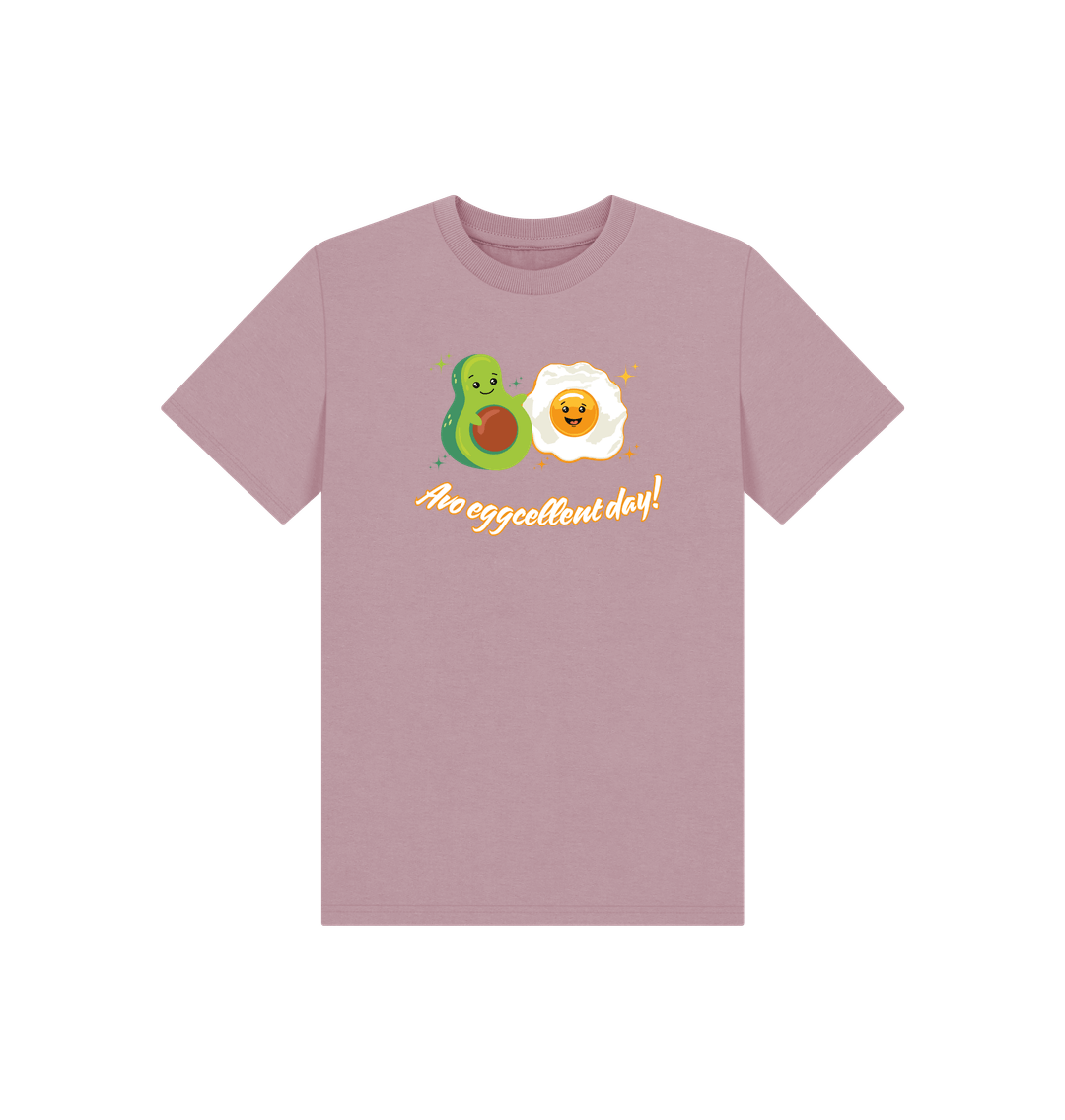 Mauve Printed Kids T-Shirt Front