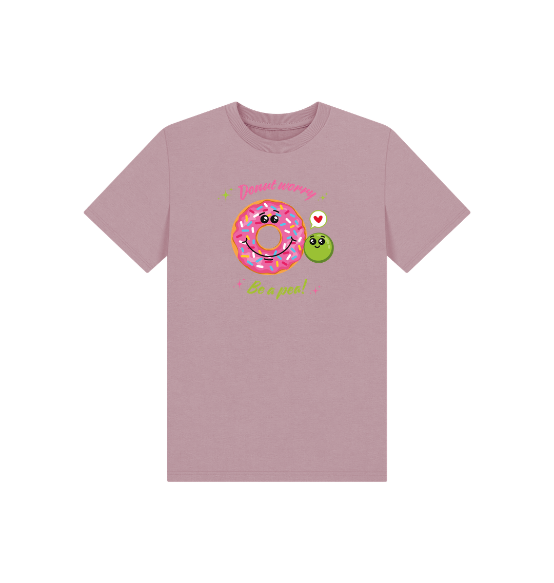 Mauve Printed Kids T-Shirt Front