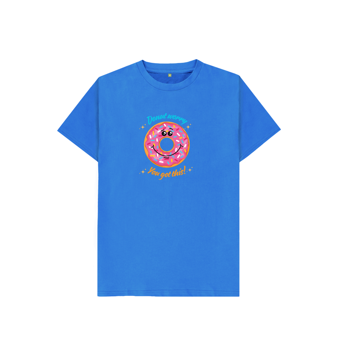 Bright Blue Donut Worry, You Got This - 100% Organic Kids T-Shirt