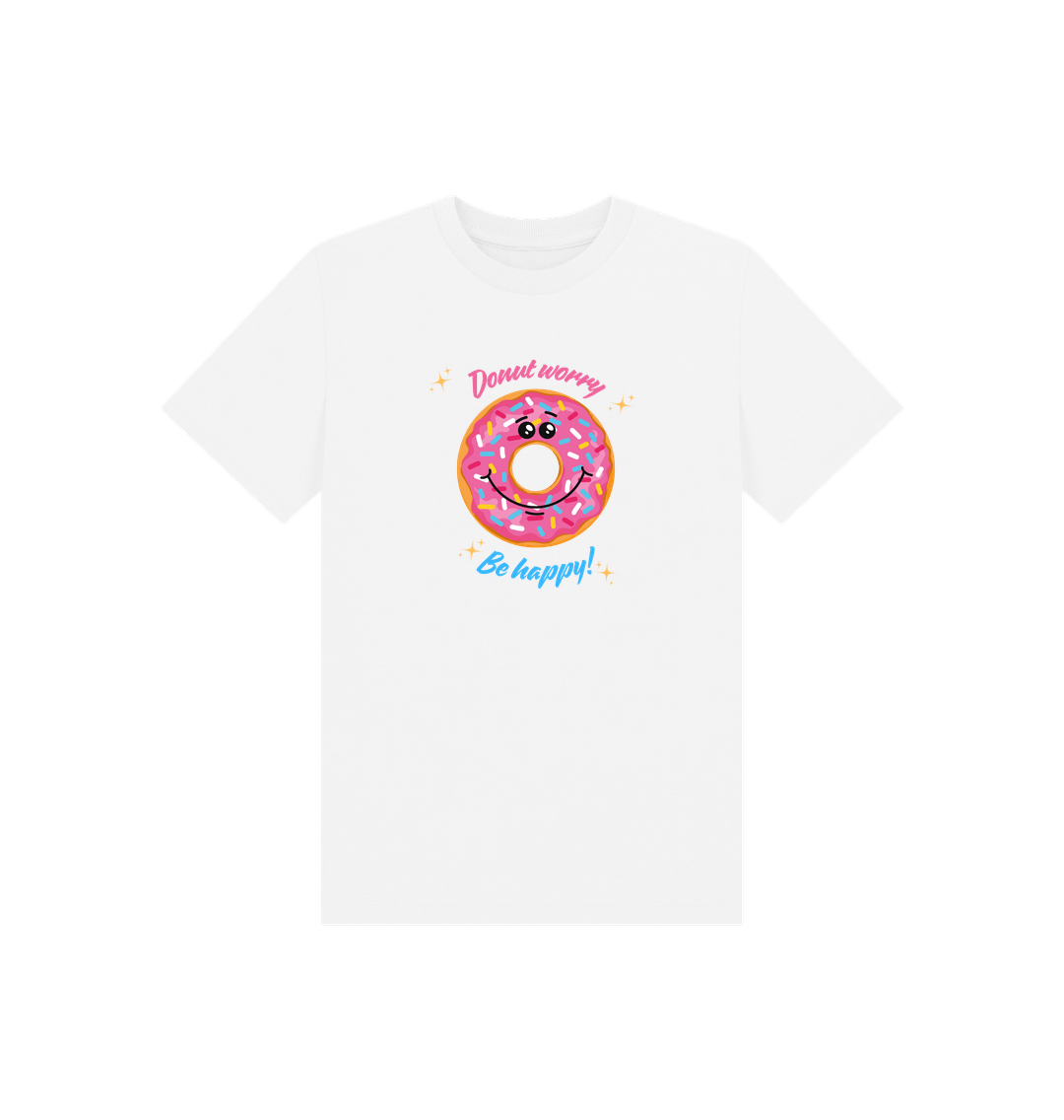 White Printed Kids T-Shirt Front