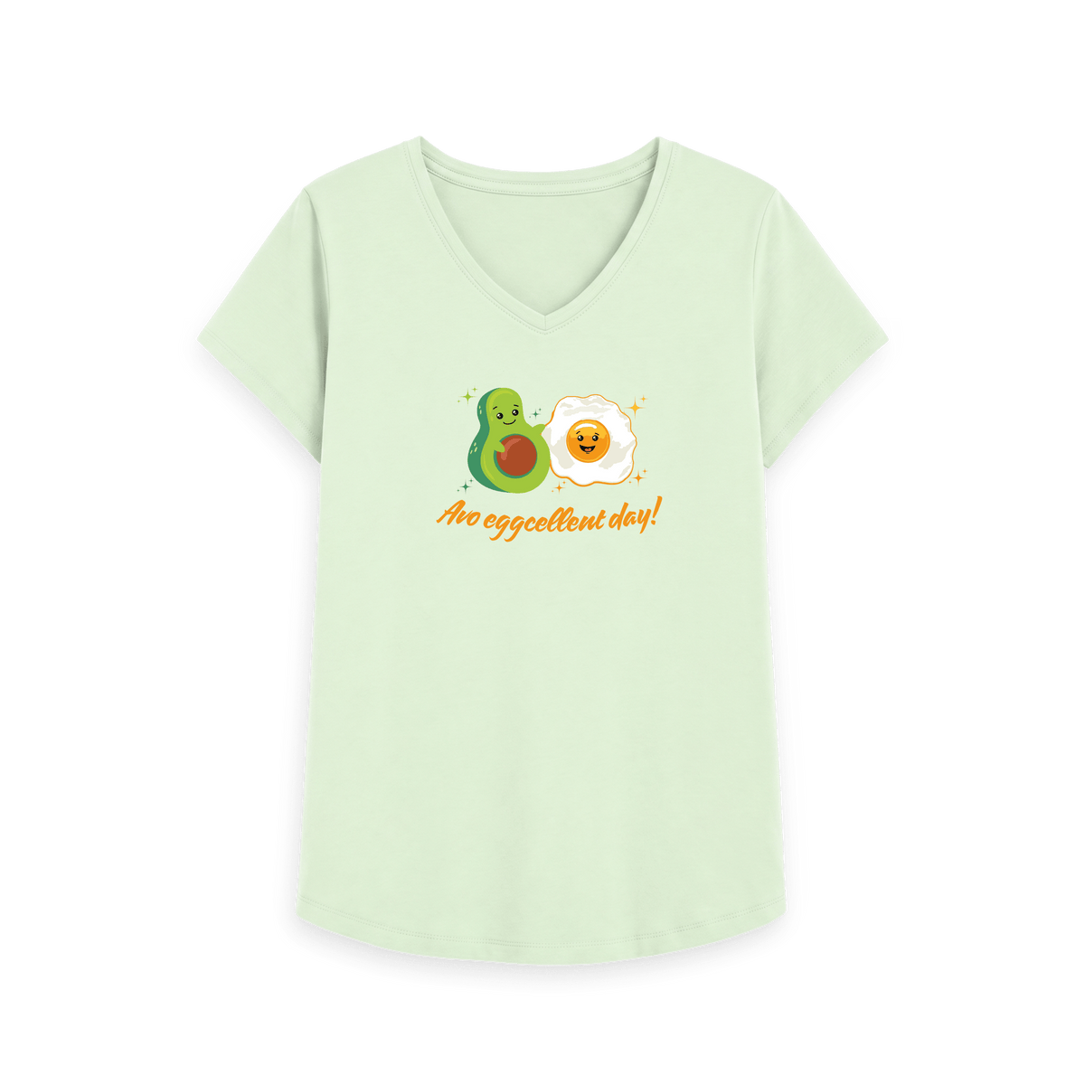 Pastel Green Printed T-shirt Front