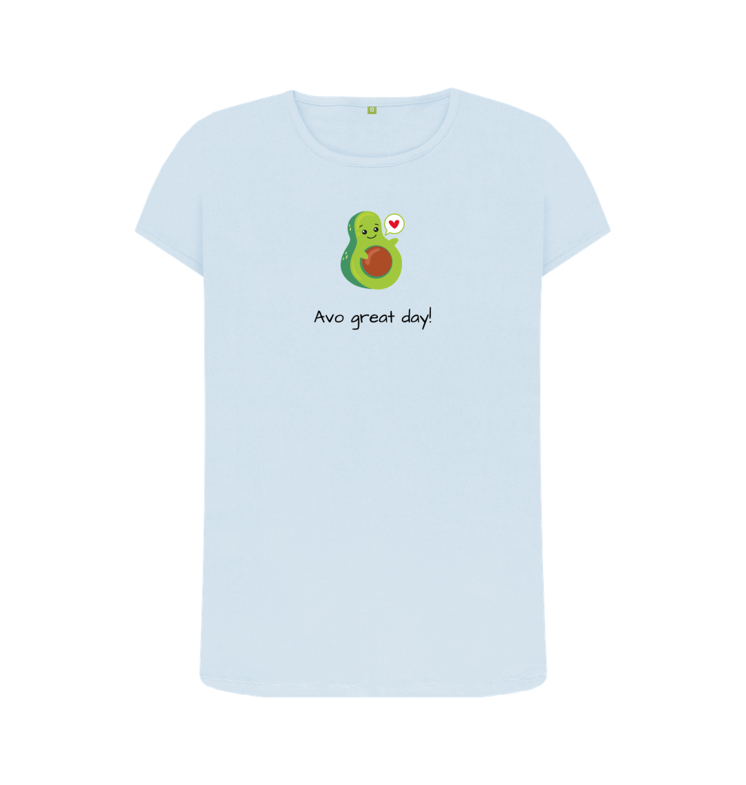 Sky Blue Printed T-shirt Front