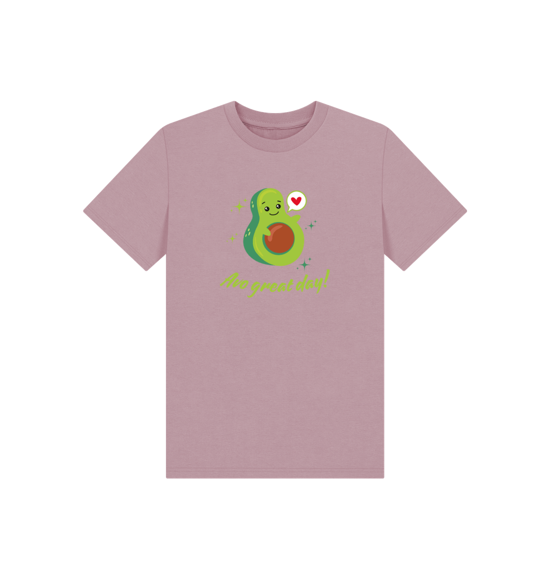 Mauve Printed Kids T-Shirt Front