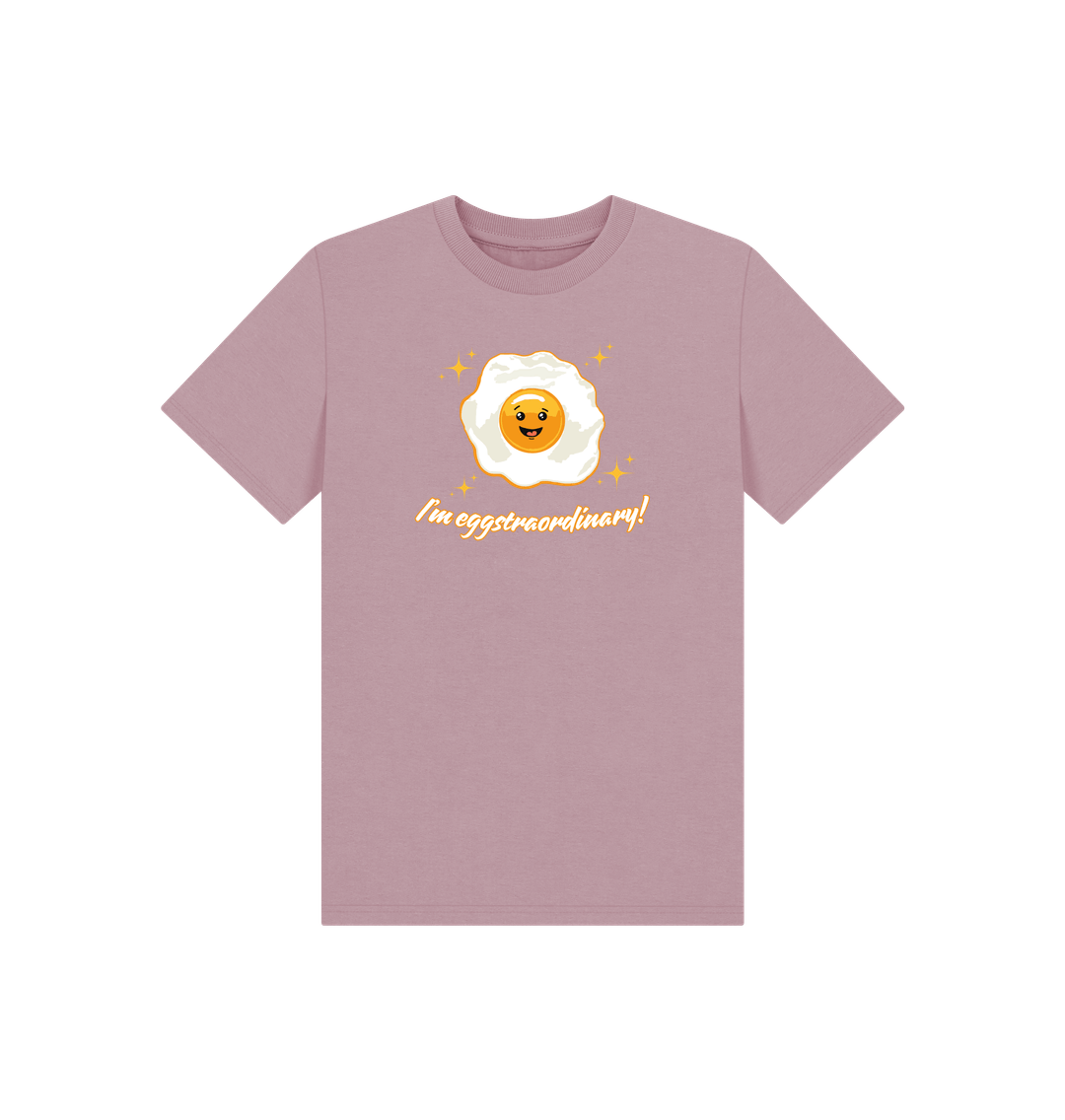 Mauve Printed Kids T-Shirt Front