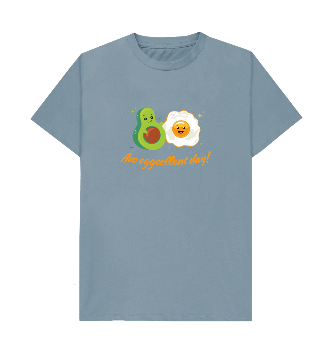 Stone Blue Printed T-shirt Front