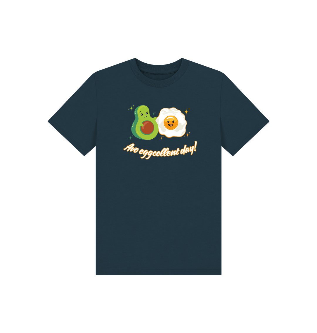Denim Blue Printed Kids T-Shirt Front