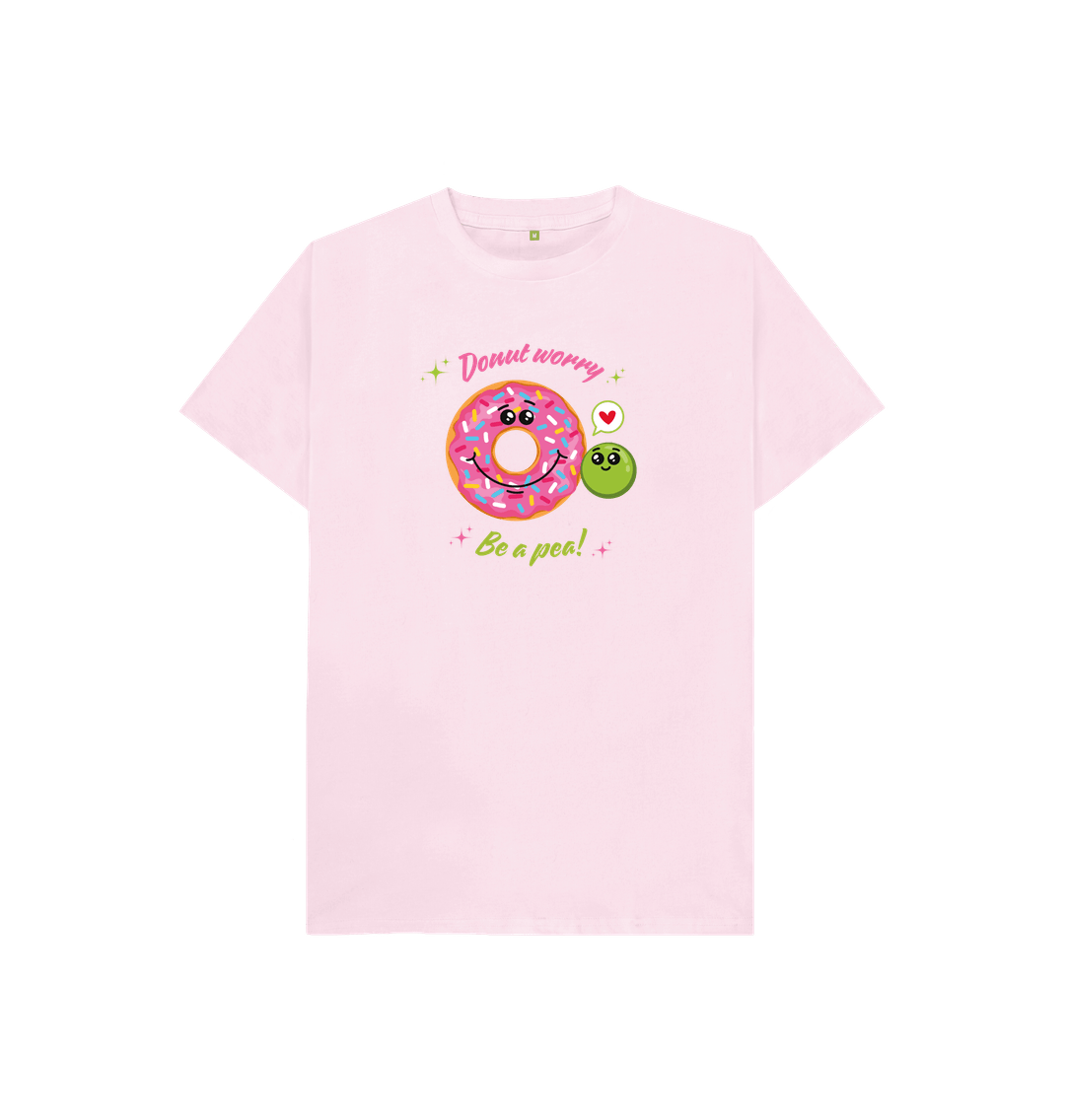 Pink Donut Worry Be A Pea - 100% Organic Kids T-shirt