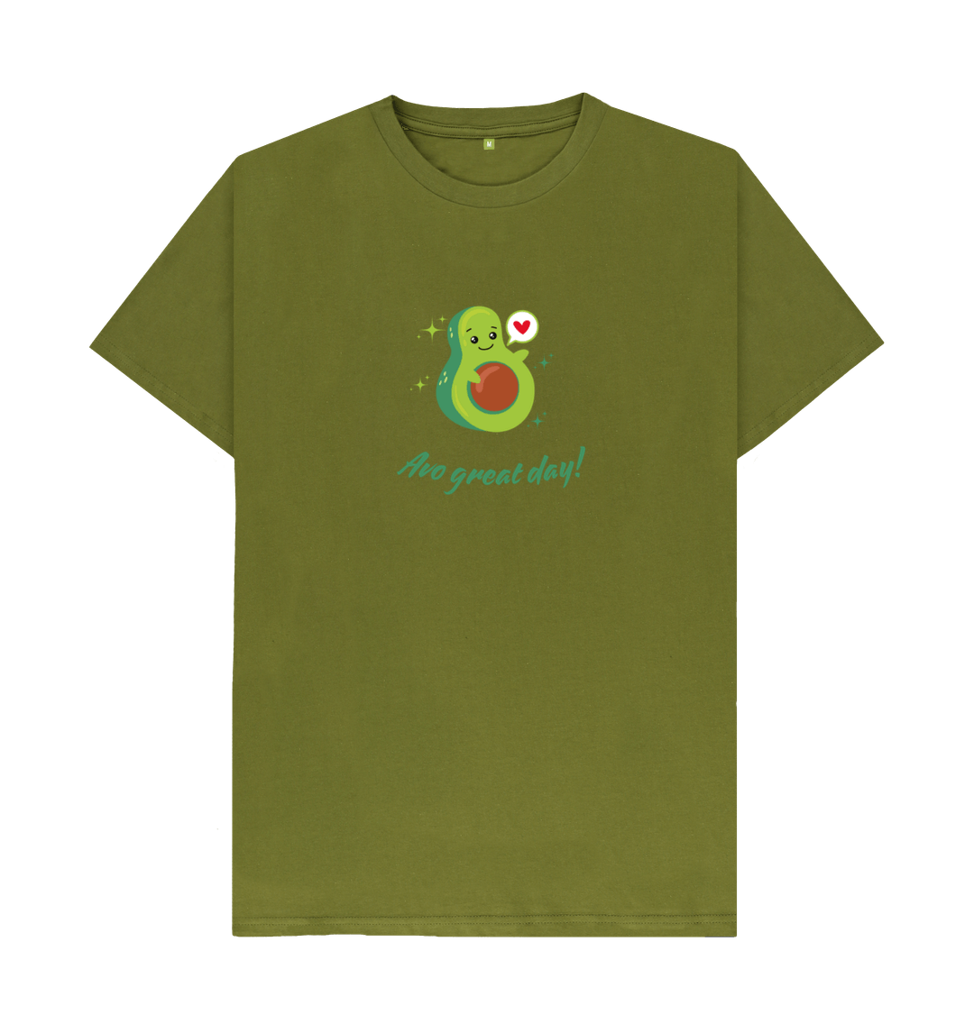 Moss Green Avo Great Day - Unisex 100% Organic T-shirt