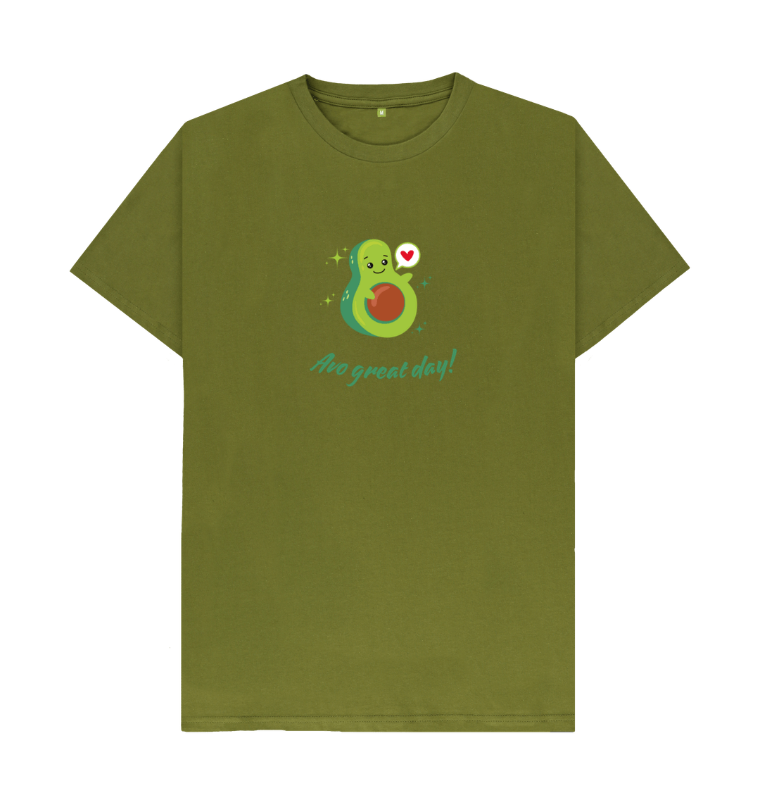 Moss Green Printed T-shirt Front