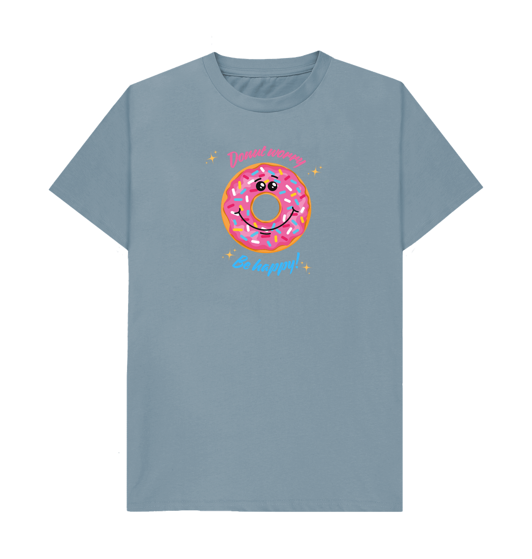 Stone Blue Printed T-shirt Front