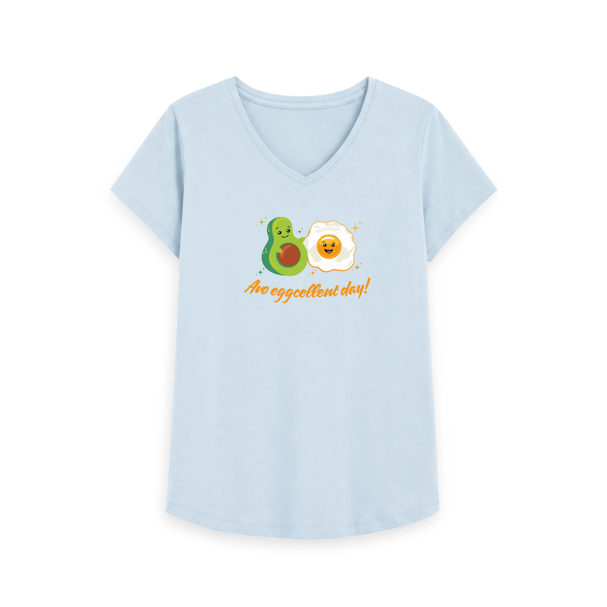 Sky Blue Printed T-shirt Front