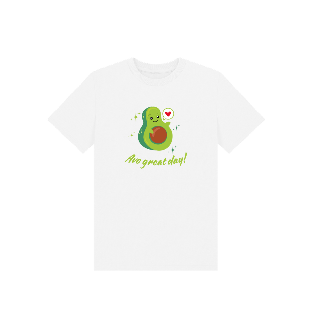 White Printed Kids T-Shirt Front