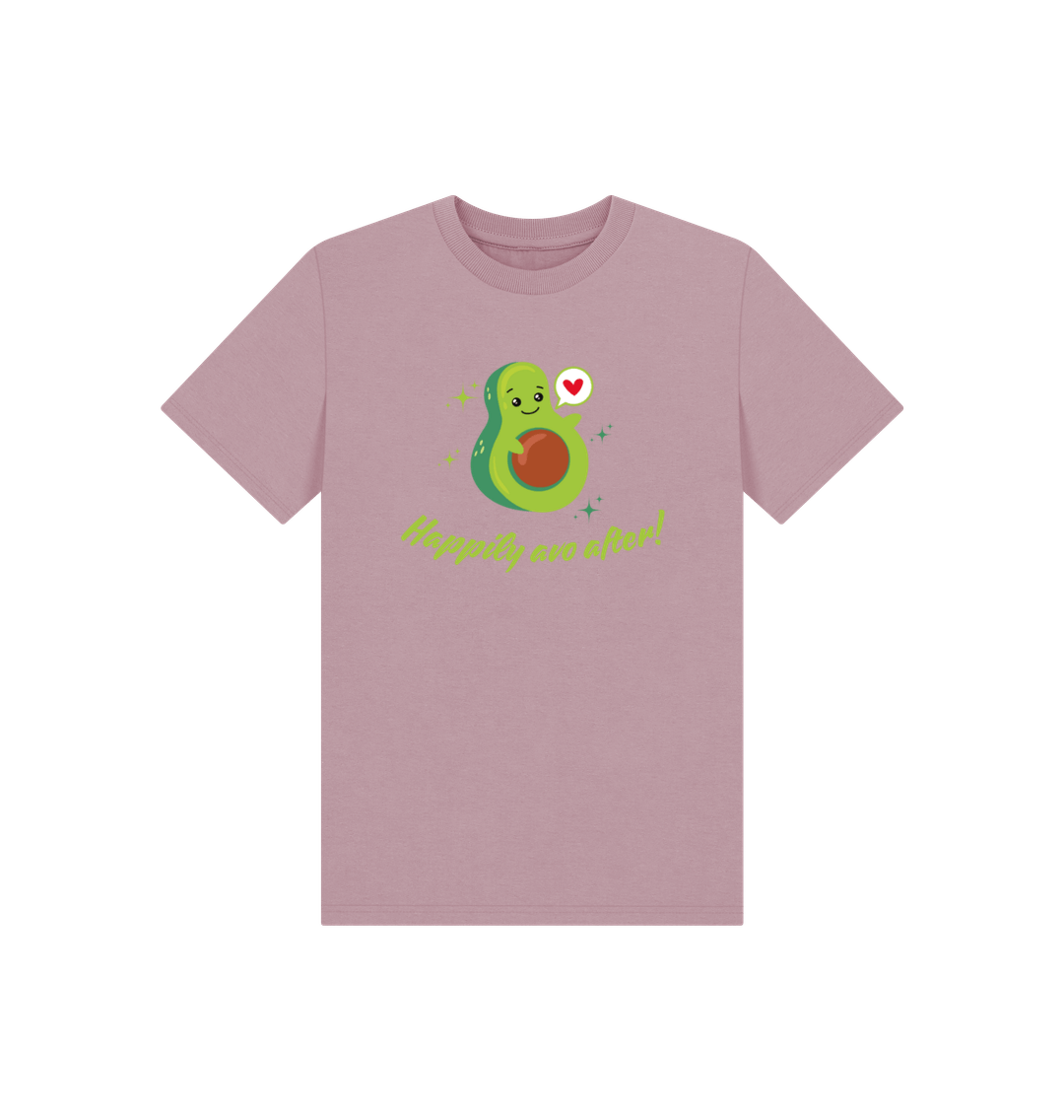 Mauve Printed Kids T-Shirt Front