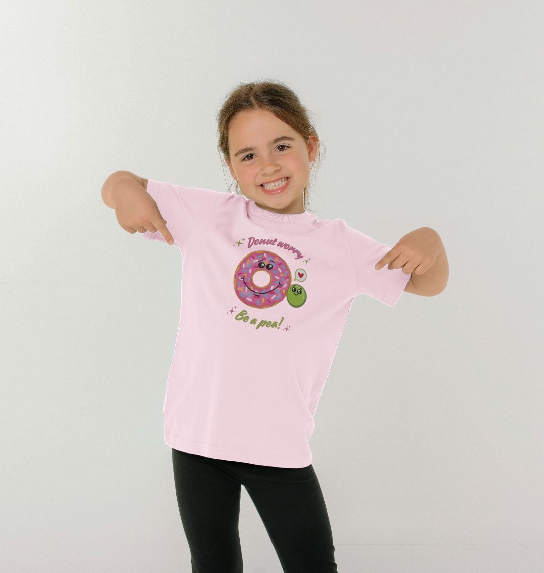 Donut Worry Be A Pea - 100% Organic Kids T-shirt