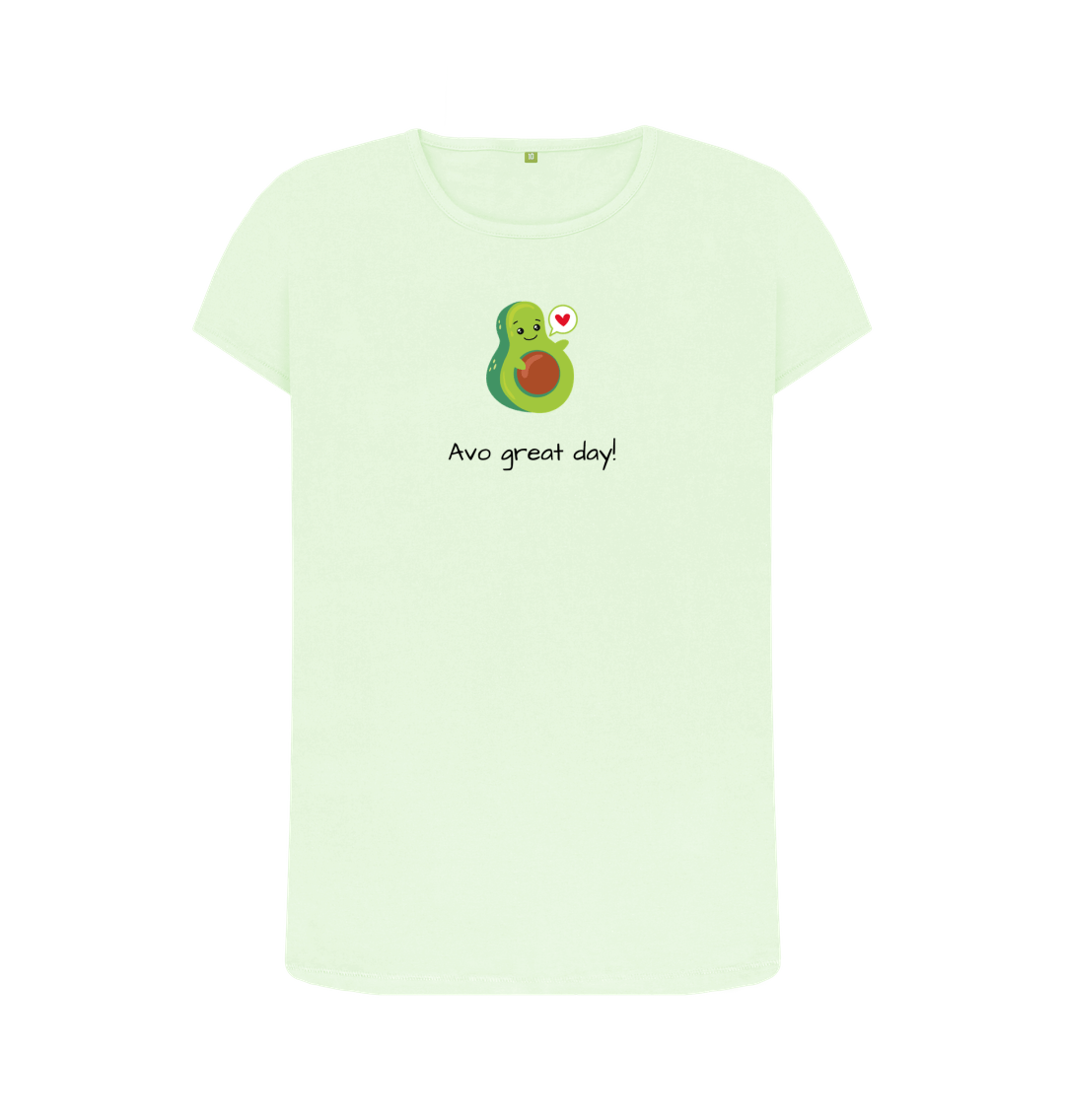Pastel Green Printed T-shirt Front