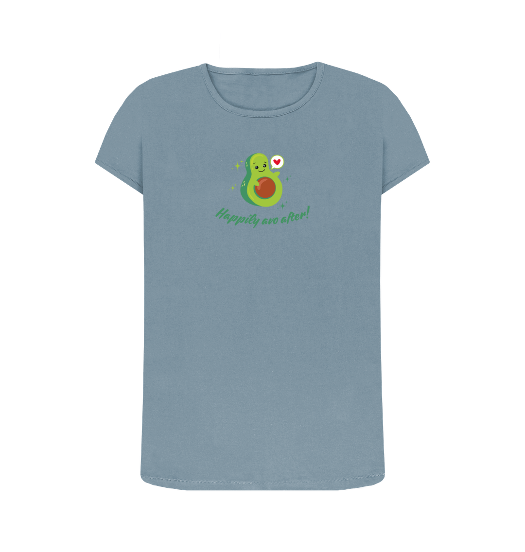 Stone Blue Printed T-shirt Front