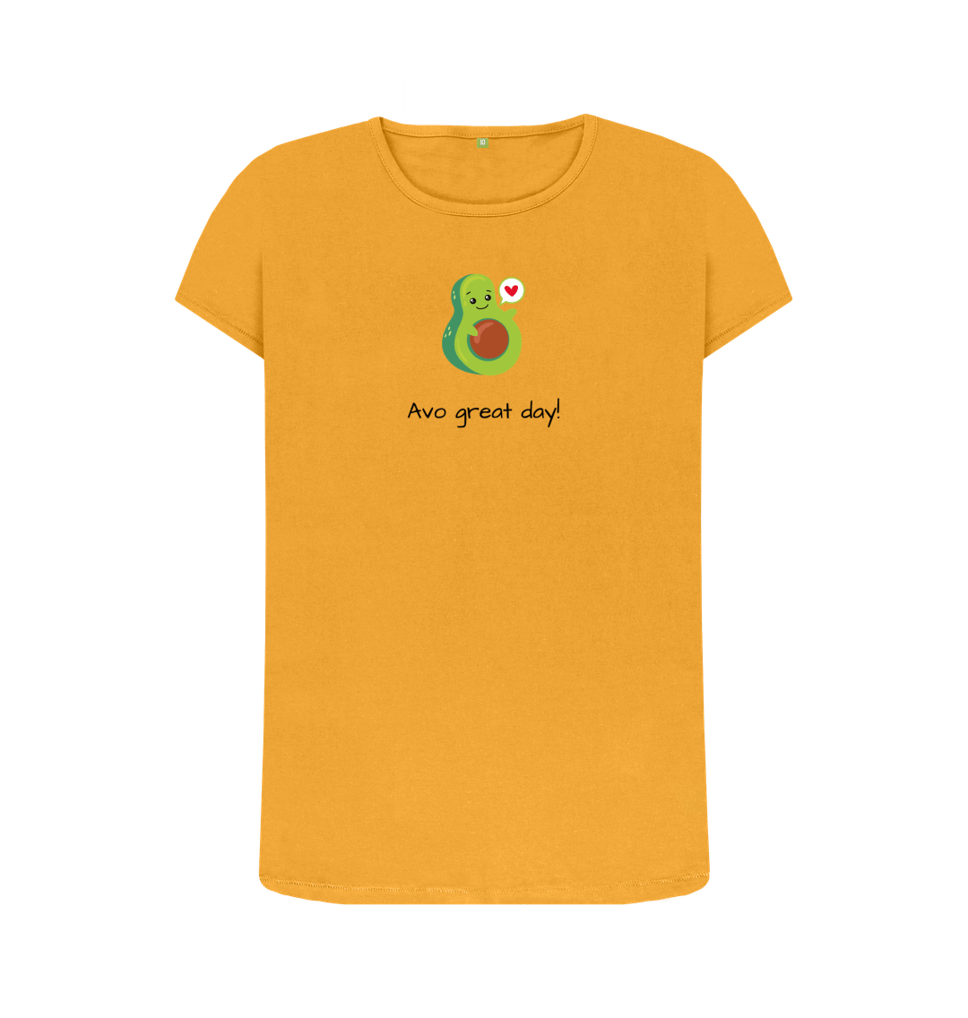 Mustard Printed T-shirt Front