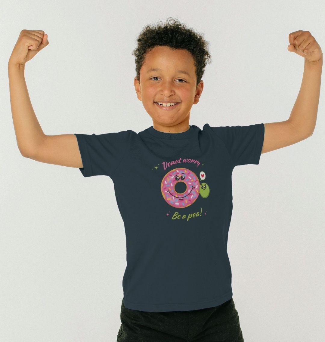 Donut Worry Be A Pea - 100% Organic Kids T-shirt